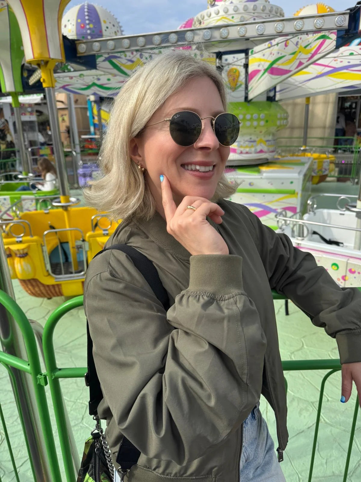 Customer photo of Sarah wearing the Stardust Gold Ring in sterling silver with 18K gold plating by Frequency Paris-Ibiza