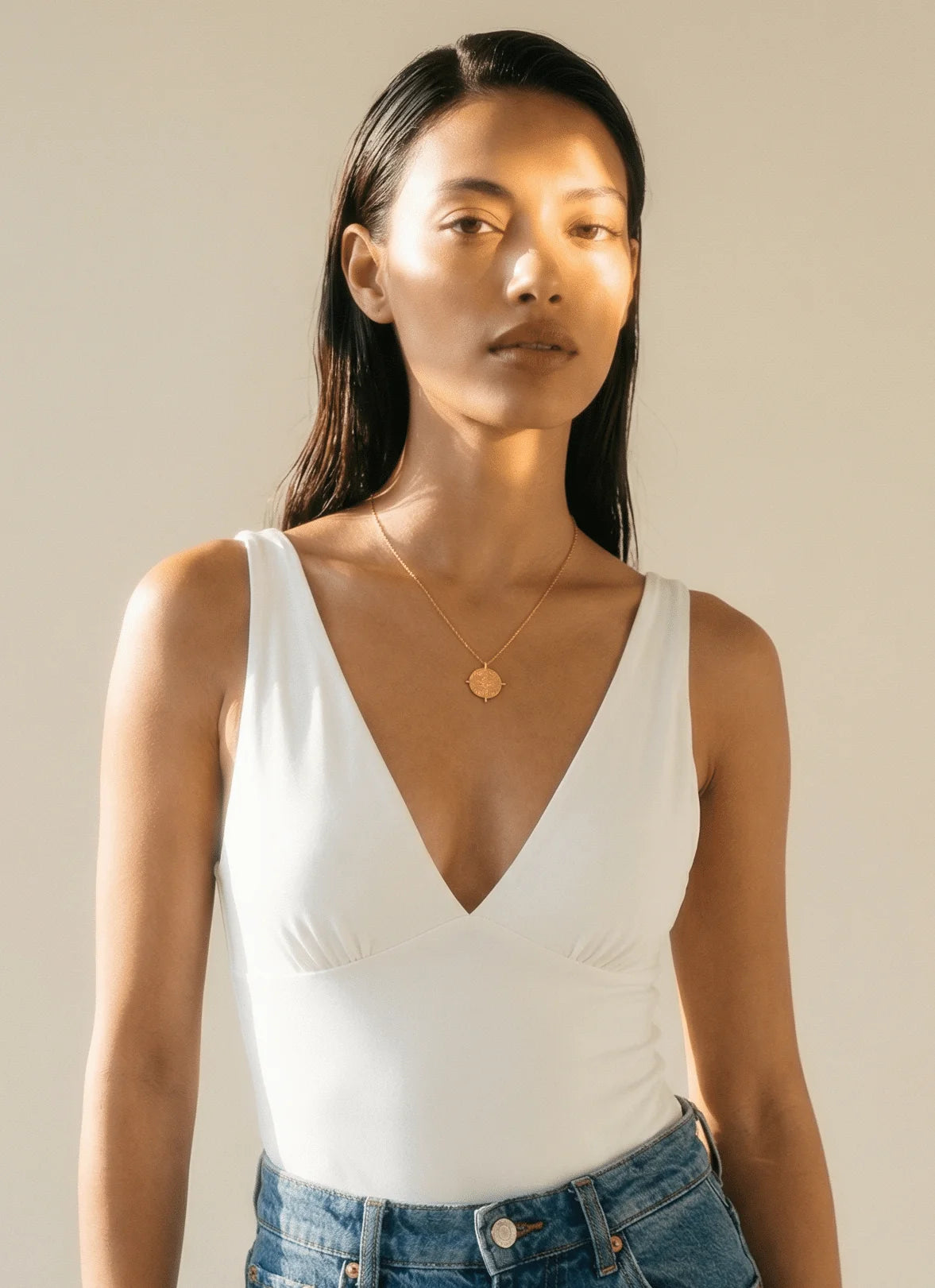 Explore our exclusive demi-fine necklaces collection. Featuring exquisite 18K gold and sterling silver pieces designed for the modern, magnetic Goddess. By Frequency Paris-Ibiza. 