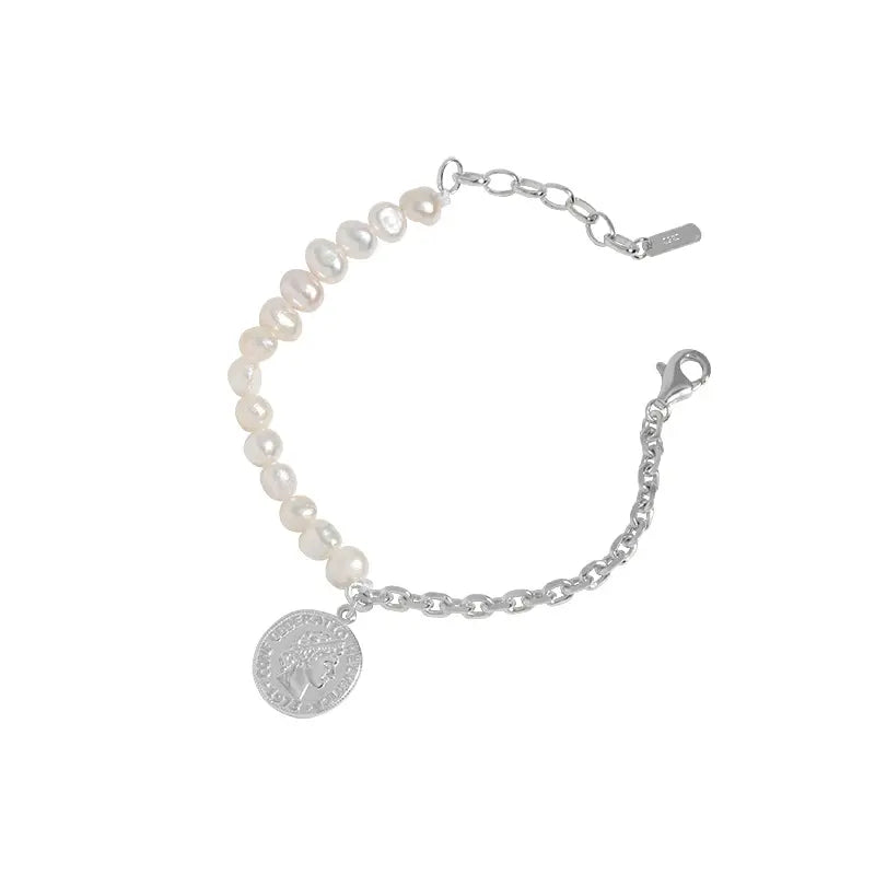 Wisdom Coin Charm Bracelet | 18k Gold or Rhodium Plated with