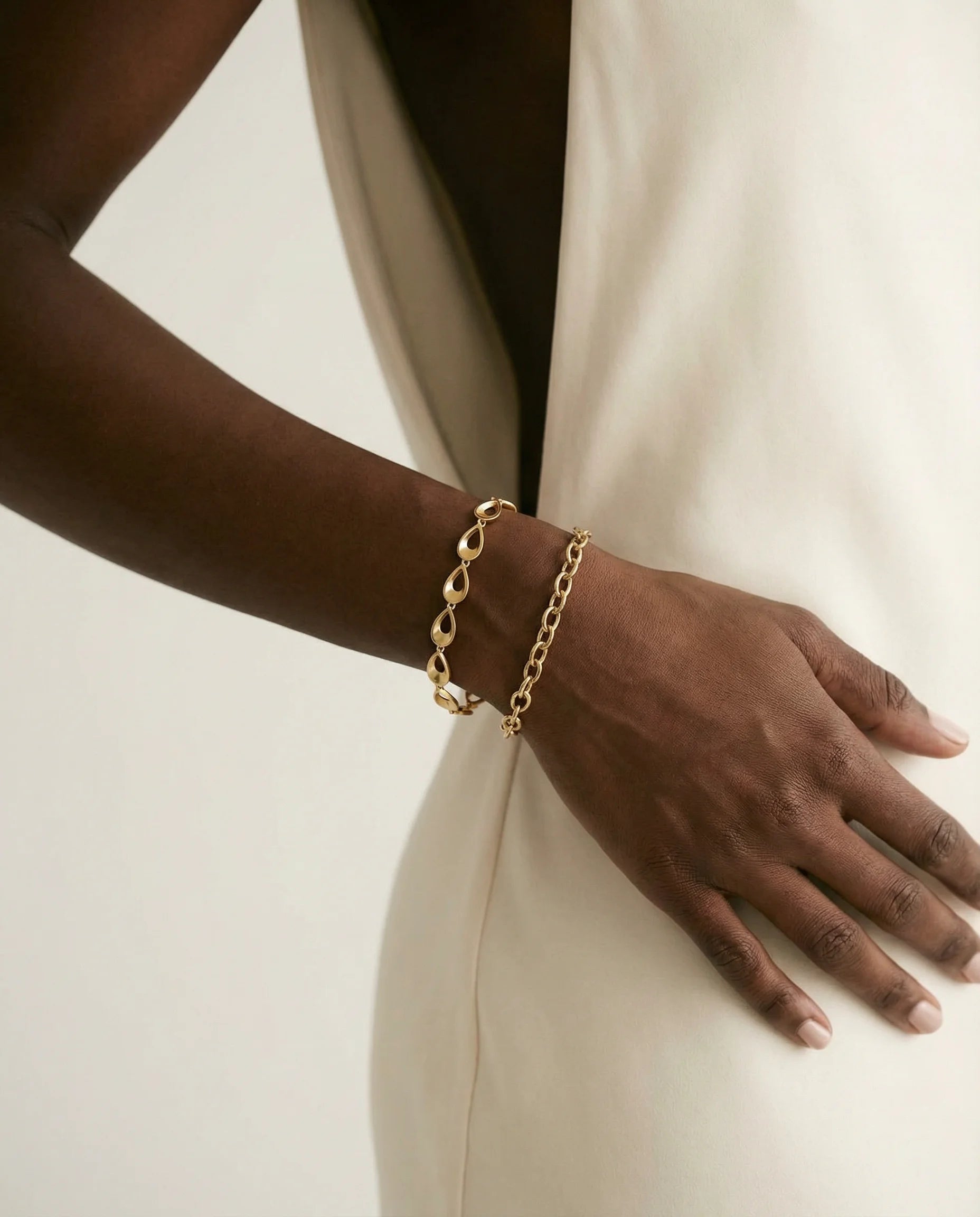 18k gold plated sterling silver, Light Codes Bracelet by Frequency Paris-Ibiza. Stunning solo, chic as part of a stack. 
