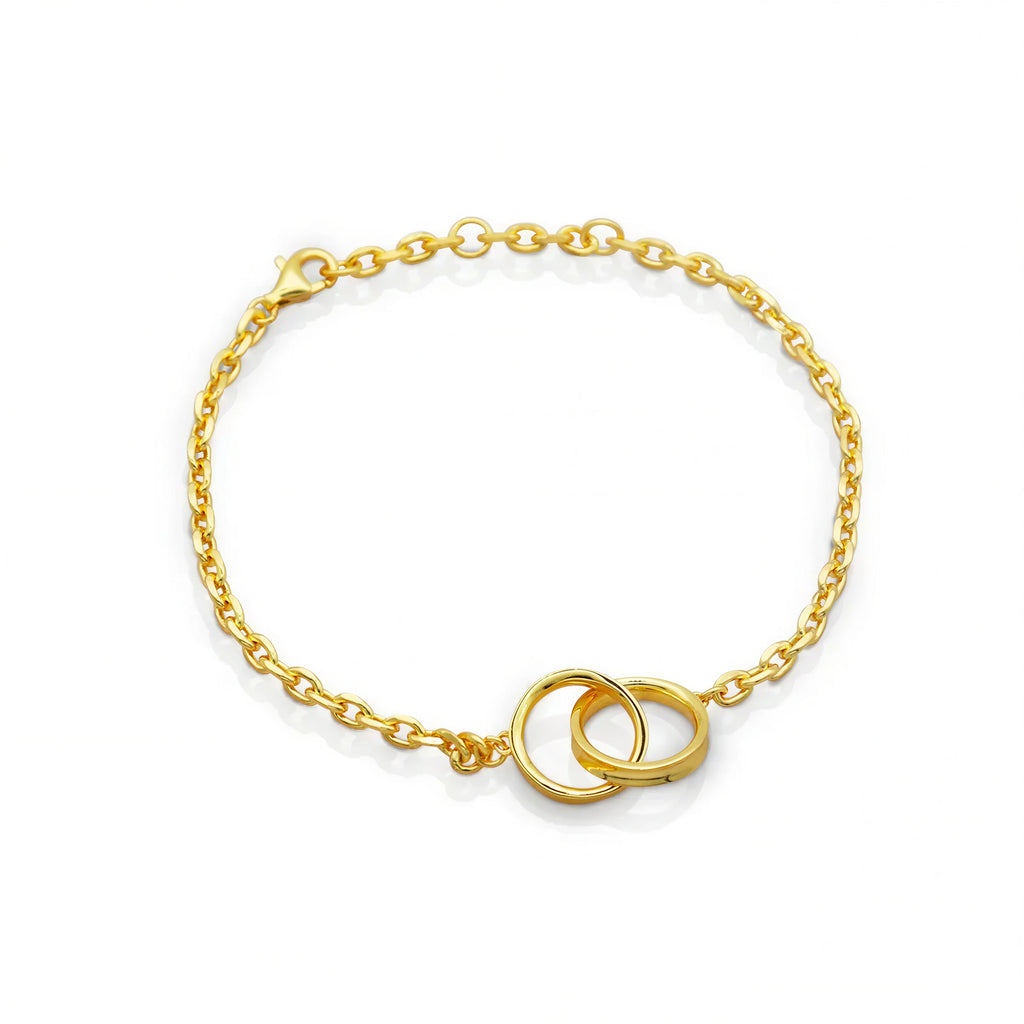 Infinite Possibilities Gold Chain Bracelet by Frequency Paris-Ibiza on white background