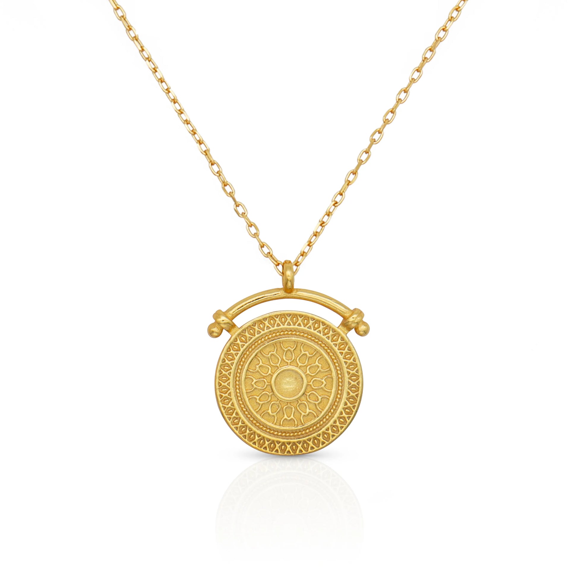 Frequency Paris-Ibiza Sunbeam Gold Pendant Necklace 18K gold plated on sterling silver.