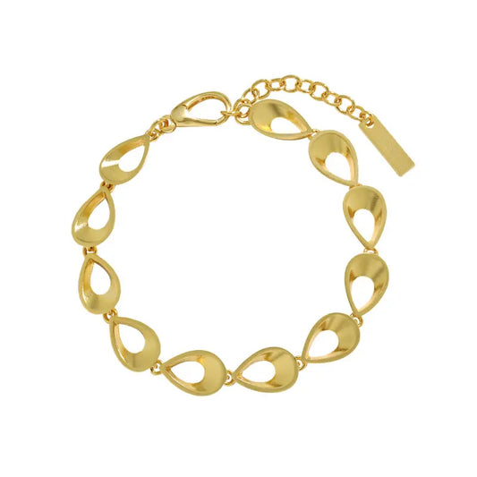 Light Codes 18k gold plated sterling silver bracelet by Frequency Paris-Ibiza against white background