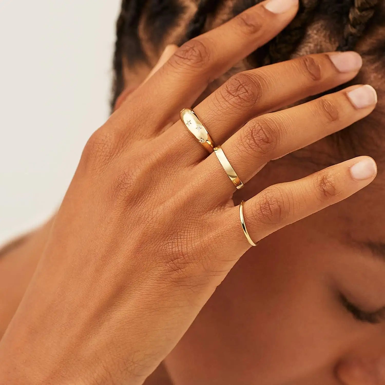 Stardust Ring | 18K Gold Plated Sterling Silver Statement Ring